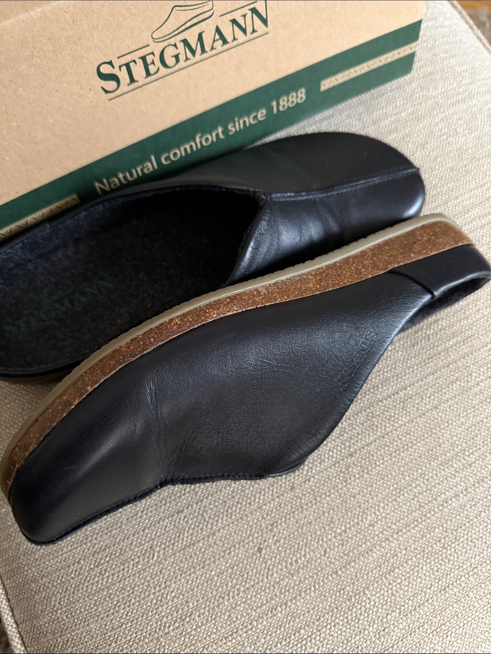 Stegmann Maria Black Leather Mule